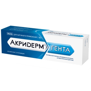 Акридерм Гента крем д/наруж примен 0,05%+0,1% 30г
