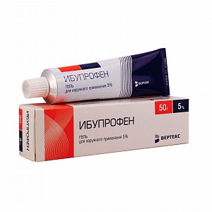 Ибупрофен-Вертекс гель д/наруж примен 5% 50г