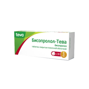 Бисопролол-Тева таб ппо 5мг №30