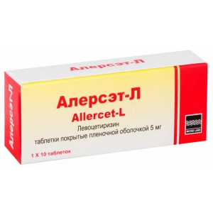 Алерсэт-Л таб ппо 5мг №10