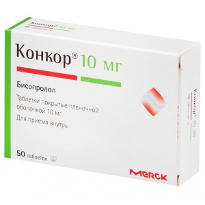 Конкор таб ппо 10мг №50