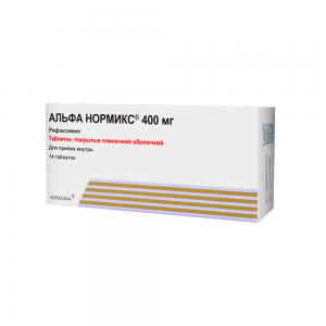 АЛЬФА НОРМИКС ТАБ. П/О ПЛЕН. 400МГ №14
