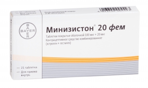 Минизистон 20 Фем таб по 100мкг+20мкг №21
