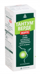 Тантум Верде Форте спрей д/местн примен дозир 0,51мг/доз 88ДОЗ 15мл