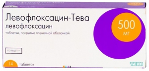 Левофлоксацин-Тева таб ппо 500мг №14