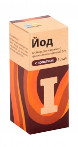 Йод-Реневал р-р спирт 5% 10мл + лопатка