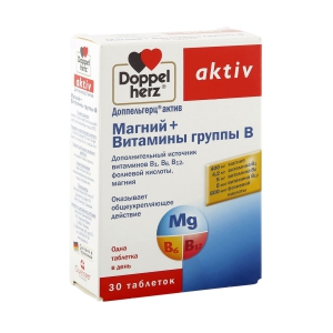 Доппельгерц Актив Магний+В-Витамины таб №30