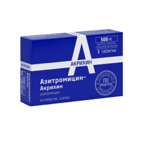 Азитромицин-Акрихин таб ппо 500мг №3