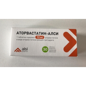 Аторвастатин-АЛСИ таб ппо 10мг №30