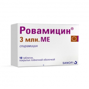 Ровамицин таб ппо 3млн МЕ №10