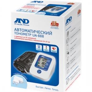 Тонометр автомат AND UA-888AC индикатор аритмии с адаптером
