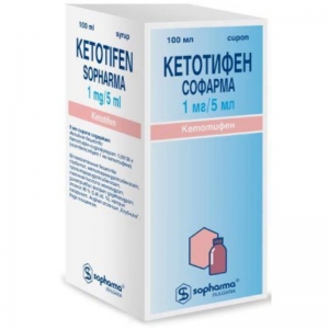 Кетотифен-Софарма сироп 1мг/5мл 100мл