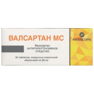 Валсартан-Медисорб таб ппо 80мг №30